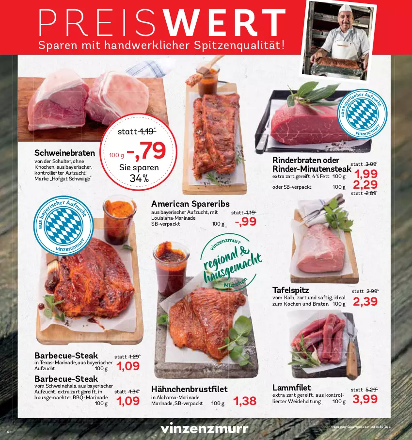 Aktueller Prospekt Aez - Prospekte - von 20.03 bis 25.03.2023 - strona 4 - produkty: barbecue, braten, eis, hähnchenbrust, hofgut, lamm, mac, marinade, reis, rind, rinder, rinderbraten, saft, schwein, schweine, schweinebraten, spareribs, spitzenqualität, steak, tafelspitz, Ti, trolli, wein, weine, ZTE