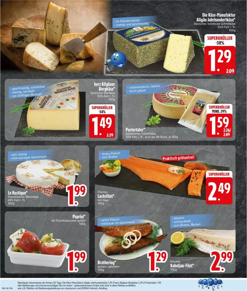 Aktueller Prospekt Edeka - Prospekte - von 19.01 bis 24.01.2026 - strona 18 - produkty: Abtei, braten, deka, eis, Faktu, filet, halbfester schnittkäse, Käse, lachs, lachsfilet, LG, reis, schnittkäse, Ti, ZTE