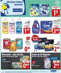 Gazetka promocyjna Edeka - Prospekte - Gazetka - ważna od 24.01 do 24.01.2026 - strona 26 - produkty: Bad, beutel, Cap, Coral, feinwaschmittel, felix, flasche, handschuhe, Kette, kosmetik, müllbeutel, sauce, schuhe, Softlan, Ti, tragegriff, waschmittel, weichspüler, ZTE
