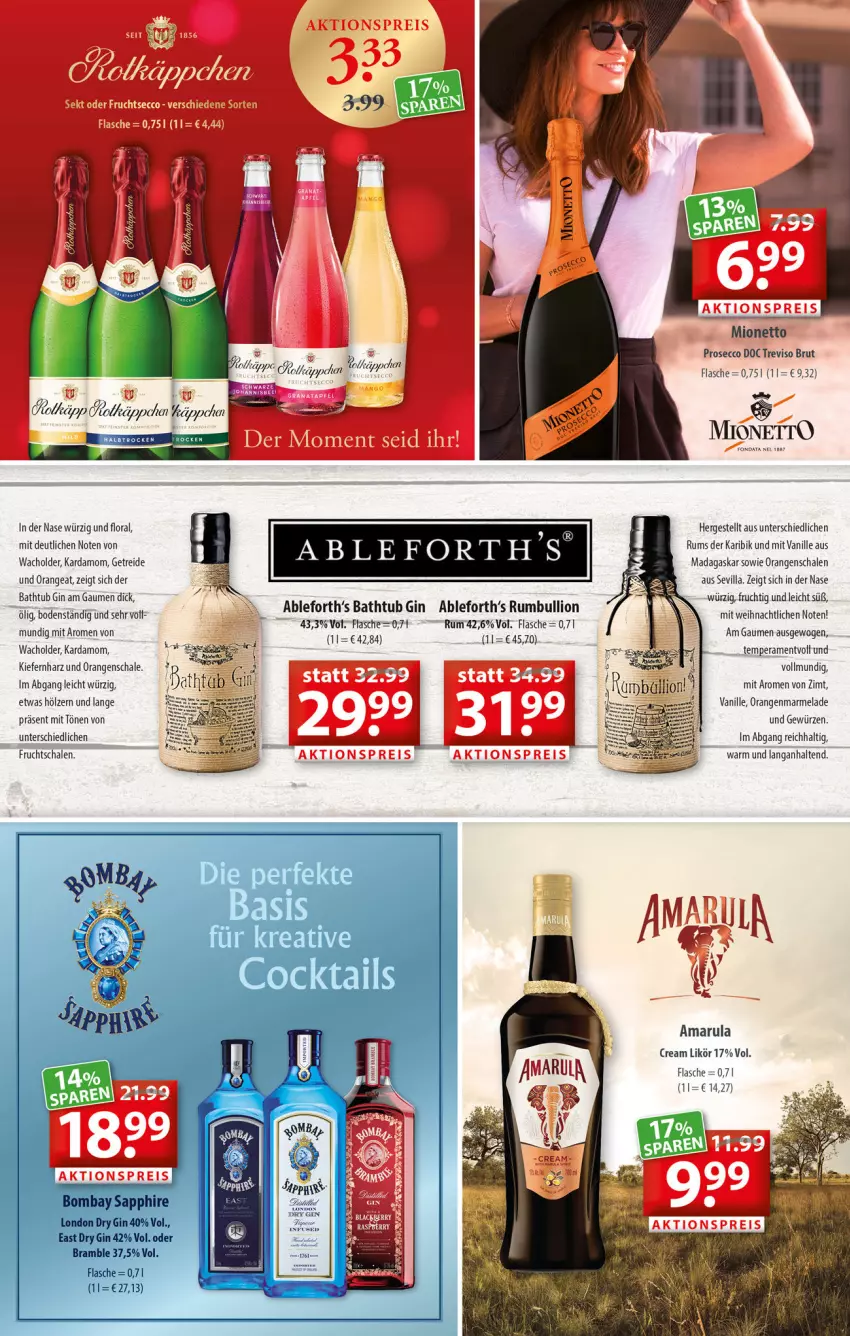 Aktueller Prospekt Getraenkeland - von 04.04 bis 16.04.2022 - strona 7 - produkty: amarula, brut, cocktail, cocktails, ecco, flasche, frucht, gewürz, gin, likör, lion, marmelade, mionetto, orange, orangen, prosecco, rum, Schal, Schale, Ti, vanille