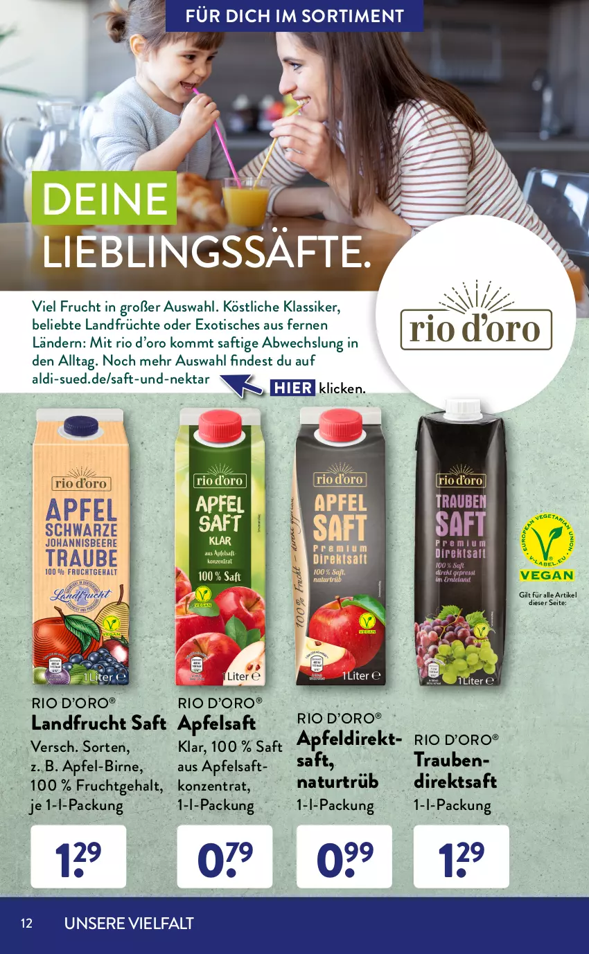 Aktueller Prospekt AldiSud - ALDI Sortiment - von 01.04 bis 30.04.2022 - strona 12 - produkty: aldi, ananas, apfel, apfelsaft, banane, bananen, direktsaft, eis, elle, flasche, fleisch, frucht, früchte, fruchtfleisch, knallerpreis, kokos, mit frucht, Multivitaminsaft, natur, Nektar, obst, orange, orangen, pet-flasche, pet-flaschen, reis, saft, säfte, smoothie, Ti, tisch, trauben, vita