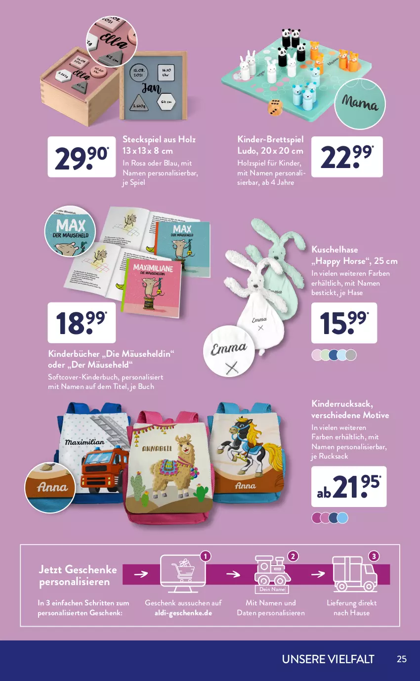 Aktueller Prospekt AldiSud - ALDI Sortiment - von 01.04 bis 30.04.2022 - strona 25 - produkty: aldi, ball, beutel, Bleistift, bleistifte, buch, decke, disney, eis, Eiskönigin, gin, Handtasche, Holz, Kinder, Kinderbuch, Kinderrucksack, mac, Paw Patrol, Persona, reis, rucksack, sac, stabilo, Steckspiel, stifte, Tasche, Ti, uhr, Yo