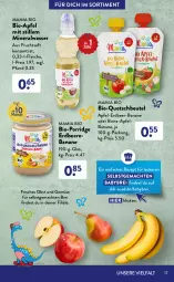 Gazetka promocyjna AldiSud - ALDI Sortiment - Gazetka - ważna od 30.04 do 30.04.2022 - strona 17 - produkty: aldi, Alwa, apfel, banane, beere, beutel, bio, Brei, eis, erdbeere, flasche, frucht, fruchtsaft, hafer, Kinder, korn, lebensmittel, mac, mam, mineralwasser, obst, Obst und Gemüse, porridge, quetschbeutel, reis, rezept, saft, Ti, und gemüse, wasser
