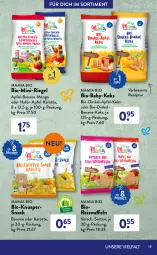 Gazetka promocyjna AldiSud - ALDI Sortiment - Gazetka - ważna od 30.04 do 30.04.2022 - strona 19 - produkty: aldi, apfel, banane, bio, discount, eis, eiswaffeln, elle, früchte, hafer, keks, lebensmittel, leine, mais, mam, mango, monitor, reis, Reiswaffeln, rezept, riegel, snack, snacks, Ti, waffeln, zucker