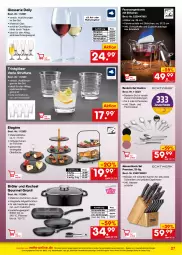 Gazetka promocyjna Netto Marken-Discount - Online-Angebote November - Gazetka - ważna od 30.11 do 30.11.2023 - strona 27 - produkty: akku, angebot, backofen, besteck, besteck-set, bier, bowle, edelstahl, eis, elle, fisch, Gläser, herdarten, LG, messer, messerblock, möbel, ndk, Ofen, pfanne, pfannen, reis, rel, Ria, rotwein, Schal, Schale, sekt, spülmaschinen, steak, Ti, wein, Weingläser, Weißwein, Zangen, ZTE, zucker