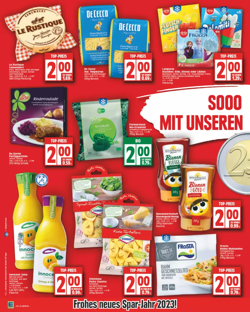 Aktueller Prospekt Edeka - Angebote der Woche - von 09.01 bis 14.01.2023 - strona 16 - produkty: geschnetzeltes, Yo, Zelt