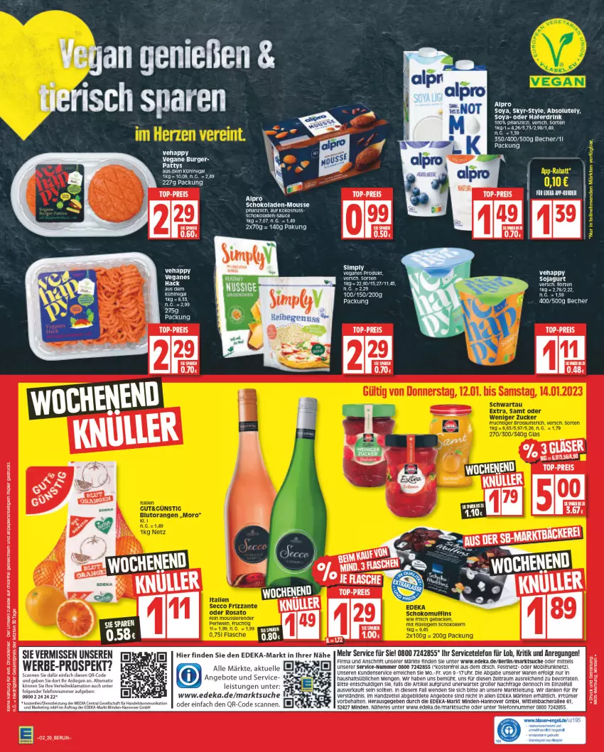 Aktueller Prospekt Edeka - Angebote der Woche - von 09.01 bis 14.01.2023 - strona 20 - produkty: alpro, angebot, angebote, aus dem kühlregal, Becher, burger, deka, drink, eis, Elan, elle, ente, hafer, Haferdrink, kokos, kokosnuss, kühlregal, LG, Liege, mousse, nuss, papier, regal, reis, rel, sauce, schoko, schokolade, schokoladen, sim, Skyr, soja, soya, telefon, Ti, top-preis, uhr, ZTE