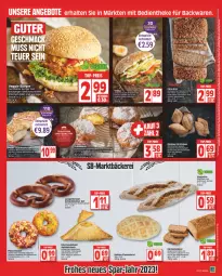 Gazetka promocyjna Edeka - Angebote der Woche - Gazetka - ważna od 14.01 do 14.01.2023 - strona 7 - produkty: apfel, auer, blätterteig, brandt, brezel, brot, brötchen, burger, butter, cheddar, chia, creme, deutschlandcard, Donut, Elan, ente, Fladenbrot, gouda, Hefe, kartoffel, Kartoffelbrot, Käse, korn, Laugenbrezel, LG, mac, Ofen, pizza, quark, rum, saft, sahne, salat, salz, Schere, Soße, Ti, tomate, tomaten, torte, uhr