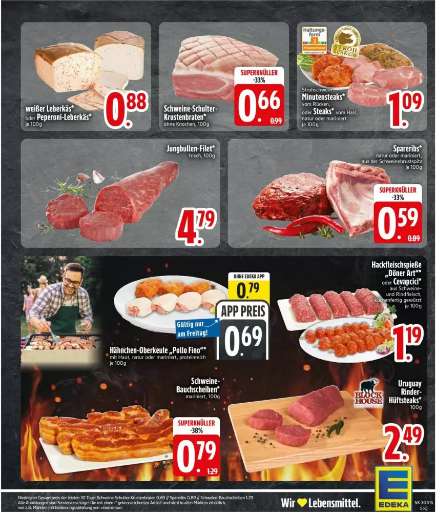 Aktueller Prospekt Edeka - Prospekte - von 20.07 bis 25.07.2026 - strona 17 - produkty: braten, deka, eis, filet, fleisch, jungbullen, krustenbraten, lebensmittel, leberkäs, natur, Pollo Fino, rind, rinder, rindfleisch, rum, schwein, schweine, steak, steaks, tee, Ti, wein, weine, ZTE