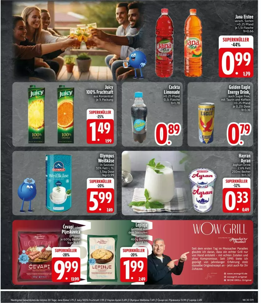 Aktueller Prospekt Edeka - Prospekte - von 20.07 bis 25.07.2026 - strona 21 - produkty: Ayran, drink, eis, eistee, Elan, energy drink, flasche, frucht, fruchtsaft, gin, grill, Käse, reis, rel, rezept, sac, saft, tee, ZTE