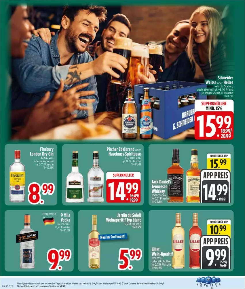 Aktueller Prospekt Edeka - Prospekte - von 20.07 bis 25.07.2026 - strona 24 - produkty: alkohol, aperitif, deka, eier, eis, elle, flasche, haselnuss, jack daniel, jack daniel's, LG, lillet, nuss, pircher, reis, tennessee whiskey, Ti, wein, whiskey, ZTE