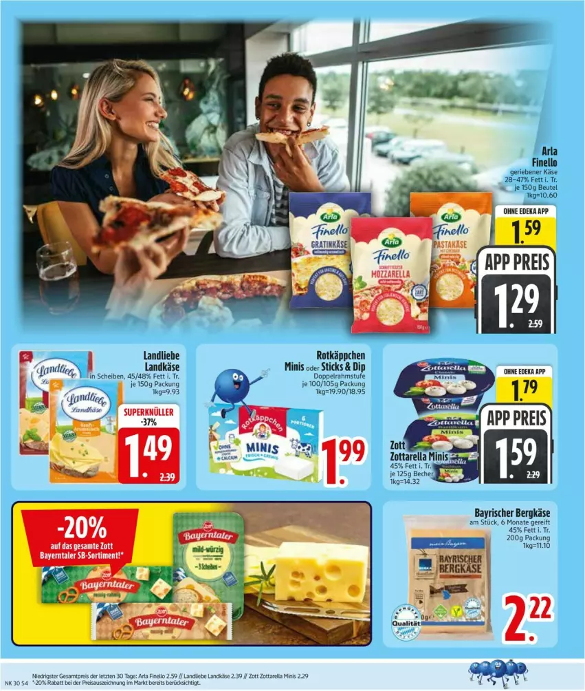 Aktueller Prospekt Edeka - Prospekte - von 20.07 bis 25.07.2026 - strona 6 - produkty: arla, Becher, Bergkäse, beutel, deka, dip, doppelrahmstufe, eis, finello, Käse, landkäse, landliebe, mozzarella, ndk, reis, rel, rotkäppchen, Ti, zott, ZTE