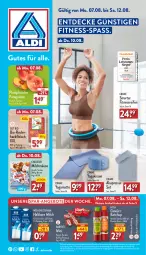 Gazetka promocyjna Aldi Nord - Von Montag - Gazetka - ważna od 12.08 do 12.08.2023 - strona 1 - produkty: aldi, angebot, angebote, babybel, beutel, bio, decke, eis, flasche, fleisch, gewürz, gewürzketchup, gin, hackfleisch, haltbare milch, Hela, ketchup, kissen, milch, paraguayos, pfirsich, pfirsiche, plattpfirsiche, reifen, rind, rinder, rinderhackfleisch, Schal, Schale, Ti, weihenstephan, Yo, ZTE