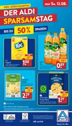 Gazetka promocyjna Aldi Nord - Von Montag - Gazetka - ważna od 12.08 do 12.08.2023 - strona 32 - produkty: aldi, auto, burger, cin, cracker, erfrischungsgetränk, flasche, Frische Pasta, geback, getränk, gin, gouda, magazin, Ofen, papier, pasta, tee, telefon, Ti, tuc, volvic, ZTE