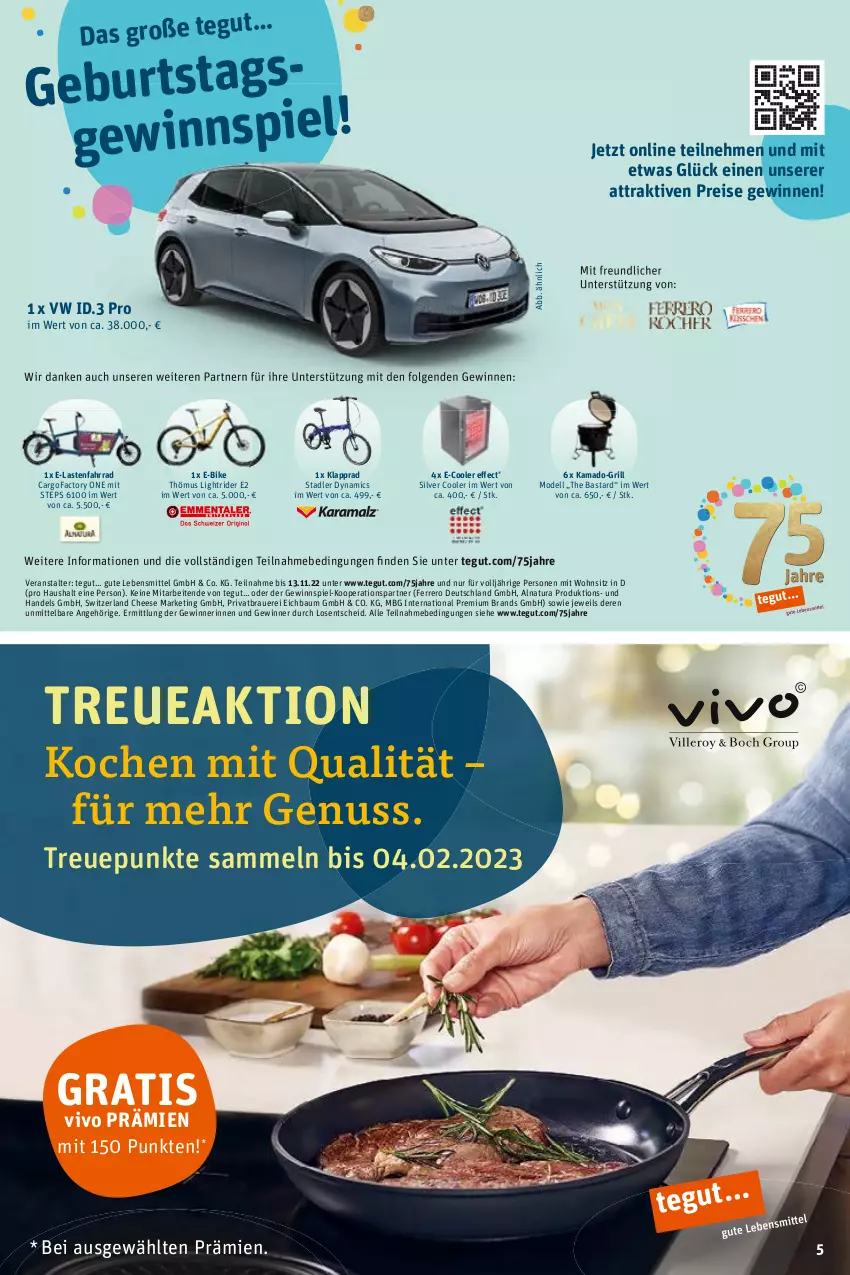 Aktueller Prospekt Tegut - Angebote der Woche - von 17.10 bis 22.10.2022 - strona 7 - produkty: auer, Bau, dell, E-Bike, eis, Fahrrad, ferrero, gewinnspiel, grill, Klapprad, lebensmittel, LG, Mode, natur, natura, nuss, reis, Ti