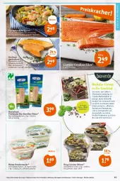 Gazetka promocyjna Tegut - Angebote der Woche - Gazetka - ważna od 22.10 do 22.10.2022 - strona 15 - produkty: angebot, angebote, auer, Bau, Bauer, Bauernsalat, Becher, bio, dekoration, eis, elle, erde, feinkost, filet, filets, fisch, fische, Fischer, forelle, HP, lachs, lachsfilet, marinade, natur, naturland, nuss, olive, oliven, pfanne, rel, rezept, saft, salat, Schere, seelachsfilet, tender, Ti, würfel