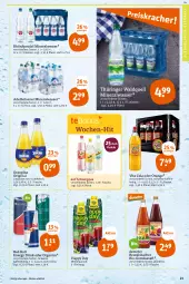 Gazetka promocyjna Tegut - Angebote der Woche - Gazetka - ważna od 22.10 do 22.10.2022 - strona 23 - produkty: adelholzener, alkohol, alkoholfreie getränke, Alwa, beutel, bio, Bio-Gemüse, cola, drink, eis, energy drink, flasche, fleisch, frucht, fruchtfleisch, getränk, getränke, gin, Happy Day, Holz, limo, limonade, mineralwasser, mit frucht, orange, orangina, red bull, RhönSprudel, ring, saft, schweppes, Sprudel, Ti, vita, Vita C, wasser