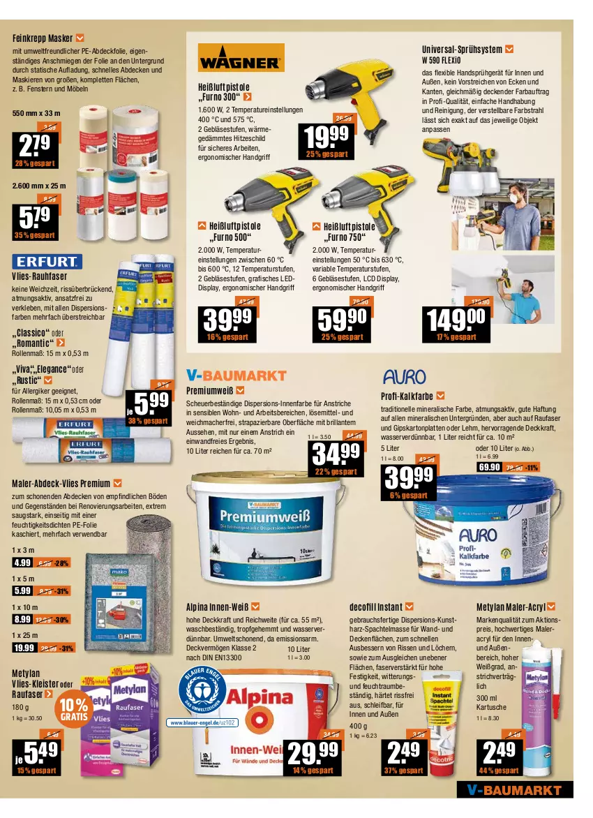 Aktueller Prospekt Vmarkt - V-Baumarkt - von 05.05 bis 11.05.2022 - strona 9 - produkty: aktionspreis, alpina, Bau, classico, decke, eis, elle, fenster, fisch, fische, Heu, innenfarbe, kraft, Kunstharz, latte, mac, Maske, möbel, Premiumweiß, Rauch, Rauhfaser, Reinigung, reis, Ria, rwe, spachtel, Ti, tisch, usb, wasser