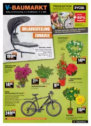 Gazetka promocyjna Vmarkt - V-Baumarkt - Gazetka - ważna od 11.05 do 11.05.2022 - strona 1 - produkty: akku, Bau, blume, bsf, dip, drehgriffschalter, erde, felgen, gabel, Kette, LG, Liege, mac, Ria, rosen, sattel, Schal, schrauben, shimano, Ti, topf, übertopf