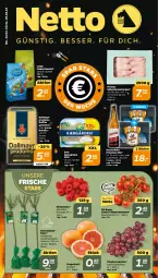 Gazetka promocyjna Netto - Woche 17 - Gazetka - ważna od 29.04 do 29.04.2023 - strona 1 - produkty: arla, beere, beeren, beutel, bohne, bohnen, dallmayr, dallmayr prodomo, fenster, Frische Hähnchen, grapefruit, hähnchenschenkel, hasseröder, henkel, himbeer, himbeere, himbeeren, Kærgården, kaffee, lindor, lindt, pils, premium pils, prodomo, rispentomaten, schenkel, Ti, tomate, tomaten, trauben