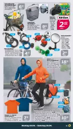 Gazetka promocyjna Netto - Woche 17 - Gazetka - ważna od 29.04 do 29.04.2023 - strona 15 - produkty: adapter, auto, ball, dunlop, Fahrrad, Fahrradschloss, Fahrradtasche, funktionsshirt, Jacke, käfer, korb, orange, Ria, schlauch, shirt, Tasche, Ti, wasser