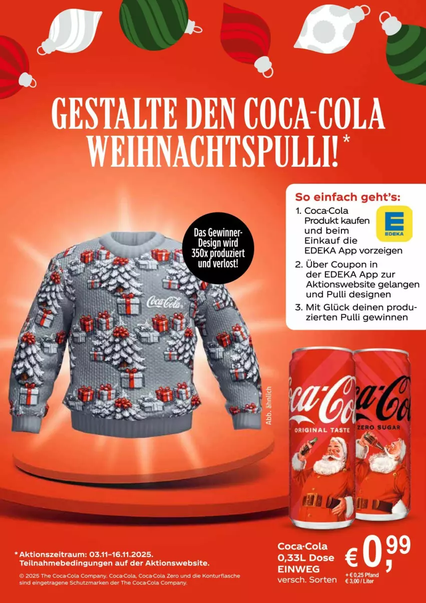 Aktueller Prospekt Edeka - Prospekte - von 03.11 bis 08.11.2025 - strona 29 - produkty: coca-cola, cola, coupon, deka, Elan, Pulli, Ti