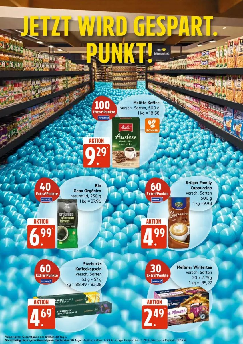 Aktueller Prospekt Edeka - Prospekte - von 03.11 bis 08.11.2025 - strona 33 - produkty: bio, Cap, cappuccino, cin, eis, kaffee, kaffeekapseln, krüger, melitta, Meßmer, natur, reis, starbucks, tee, Ti, ZTE