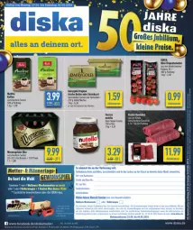 Gazetka promocyjna Diska - Gazetka - ważna od 04.05 do 04.05.2024 - strona 1 - produkty: aktionspreis, angebot, angebote, Becher, bier, bollerwagen, butter, creme, Dairygold, deka, eis, ferrero, gin, irische butter, kaffee, LG, melitta, mini-rispentomaten, nuss, nuss-nugat-creme, nutella, reis, rispentomaten, Streichzart, tee, telefon, Ti, tomate, tomaten