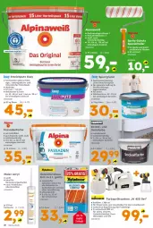Gazetka promocyjna - Gazetka - ważna od 07.06 do 07.06.2025 - strona 20 - produkty: alpina, Alpinaweiß, Behälter, Brei, brie, decke, easyputz, eimer, elle, fassadenfarbe, Heu, Holz, holzschutz, HP, knauf, lack, Lacke, lasur 2in1, latte, Rauch, Roller, Spezi, Streichputz, Ti