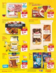 Gazetka promocyjna Netto Marken-Discount - Filial-Angebote - Gazetka - ważna od 09.09 do 09.09.2023 - strona 11 - produkty: Amber, angebot, auer, bestpreis, curry, currywurst, eis, felix, gewürz, hundesnack, kraft, krakauer, kuchen, lambertz, maggi, mayonnaise, Mett, reis, sauce, schwein, schweine, schweinemett, snack, thomy, Ti, vita, vitakraft, wein, weine, wurst, Yo, ZTE
