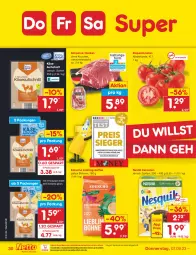 Gazetka promocyjna Netto Marken-Discount - Filial-Angebote - Gazetka - ważna od 09.09 do 09.09.2023 - strona 30 - produkty: asti, aufschnitt, bestpreis, bohne, bohnen, cerealien, eduscho, eis, kaffee, Käse, ndk, nestlé, reis, rispentomaten, schwein, schweine, Ti, tomate, tomaten, wein, weine