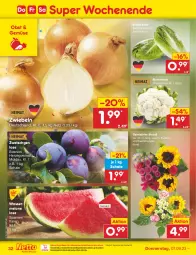 Gazetka promocyjna Netto Marken-Discount - Filial-Angebote - Gazetka - ważna od 09.09 do 09.09.2023 - strona 32 - produkty: bestpreis, blume, blumen, blumenkohl, eis, melone, ndk, obst, reis, salat, Schal, Schale, snack, Ti, wasser, wassermelone, zwiebel, zwiebeln