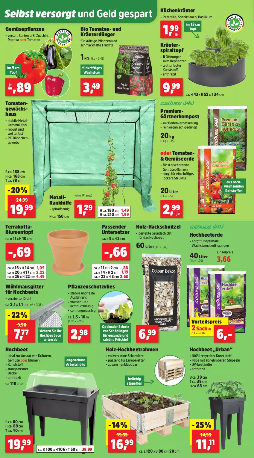 Aktueller Prospekt Thomas Philipps - von 19.05 bis 24.05.2025 - strona 2 - produkty: basilikum, bio, blume, blumen, decke, Deckel, Draht, dünger, eis, ente, erde, früchte, Gemüseerde, Gewächshaus, Holz, kräuter, kräutern, küche, Küchen, mac, Maus, Palette, paprika, petersilie, pflanze, pflanzen, reis, sac, schnittlauch, schnitzel, Ti, tomate, tomaten, topf, Untersetzer, vorteilspreis, wasser, zucchini