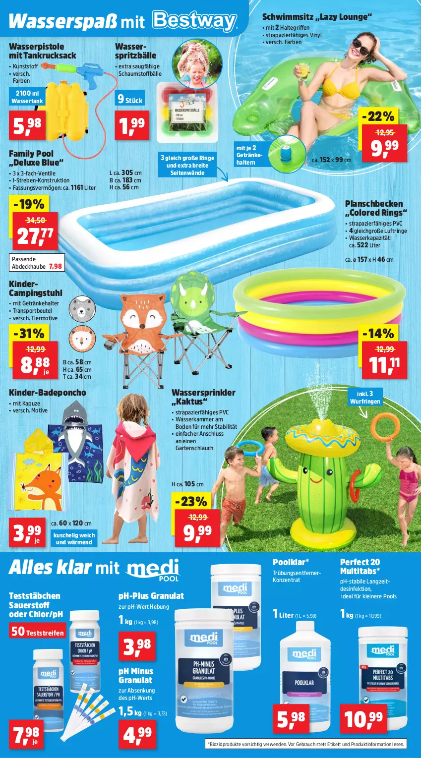 Aktueller Prospekt Thomas Philipps - von 19.05 bis 24.05.2025 - strona 8 - produkty: abdeckhaube, auer, Bad, beutel, bio, biozidprodukte, Brei, campingstuhl, Desinfektion, family pool, Garten, gartenschlauch, getränk, getränke, getränkehalter, Kinder, leine, planschbecken, pool, Rauch, reifen, ring, rucksack, rwe, sac, schlauch, Schwimmsitz, Sport, stuhl, Ti, wasser, wasserpistole, wassertank