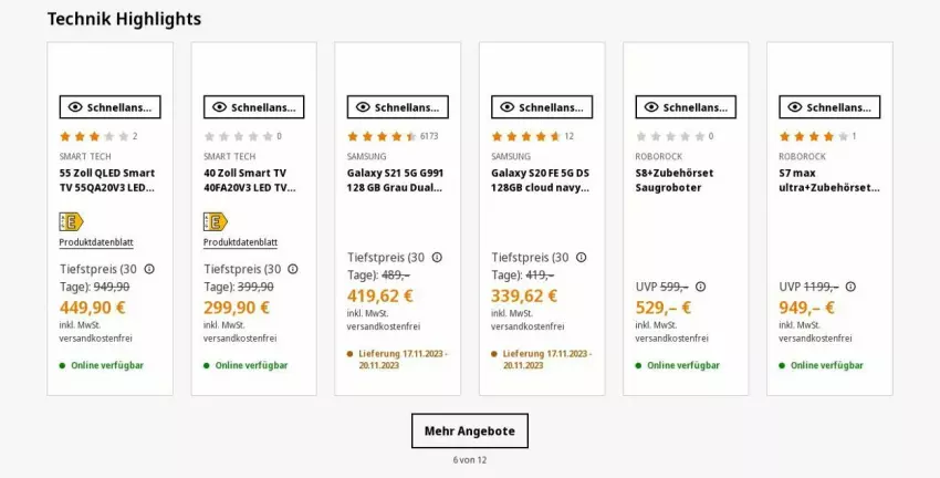 Aktueller Prospekt Saturn - Prospekte - von 06.11 bis 15.11.2023 - strona 2 - produkty: angebot, angebote, eis, led tv, ndk, qled, reis, Samsung, samsung galaxy, Saugroboter, smart tv, Ti, versandkostenfrei