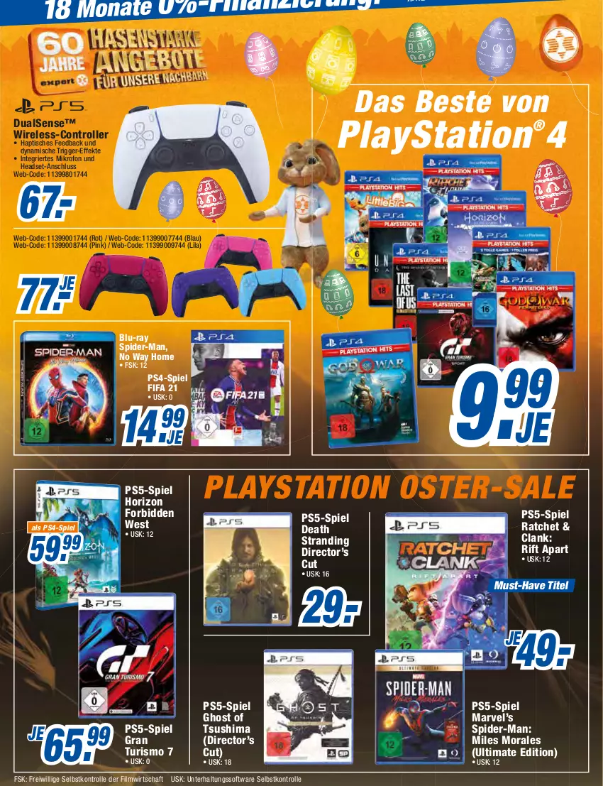 Aktueller Prospekt Expert Rastatt - Prospekte - von 13.04 bis 19.04.2022 - strona 9 - produkty: blu-ray, Headset, lays, PlayStation, PlayStation 4, ps4, rel, Roller, Software, spider-man, Sushi, Ti, tisch