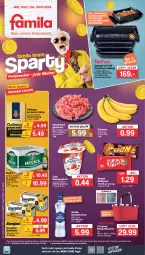 Gazetka promocyjna Famila - Prospekte - Gazetka - ważna od 20.01 do 20.01.2024 - strona 1 - produkty: angebot, angebote, banane, bananen, batterie, batterien, Becher, Carrybag, dallmayr, dallmayr prodomo, Einkaufstasche, eis, elle, energizer, flasche, fleisch, Gorbatschow, grill, hackfleisch, hackfleisch gemischt, jever, joghur, joghurt, kaffee, kracher, latte, Mode, nestlé, prodomo, reis, rind, rwe, saft, sahne, Sahnejoghurt, Schal, Schale, schwein, schwein und rind, snack, spülmaschinen, Tasche, teller, Ti, wein, wodka, zott, ZTE