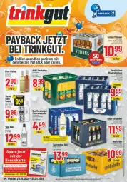 Gazetka promocyjna Trinkgut - Prospekte - Gazetka - ważna od 25.01 do 25.01.2025 - strona 1 - produkty: Alwa, Bad, bree, burger, deit, eis, elle, flasche, gerolsteine, gerolsteiner, K2, limo, limonade, limonaden, mango, mineralwasser, payback, reis, steiner, Ti, vodka, wasser, wein, weine, yeni raki, ZTE