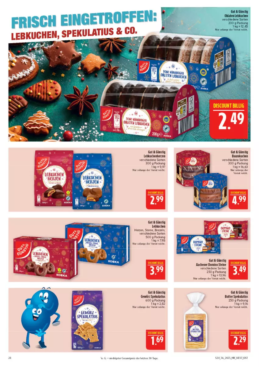 Aktueller Prospekt Marktkauf - Prospekt - von 31.08 bis 06.09.2025 - strona 24 - produkty: Bau, Berger, brezel, Brezeln, butter, eis, gewürz, kuchen, Lebkuchen, nürnberger, reis, Ti, ZTE