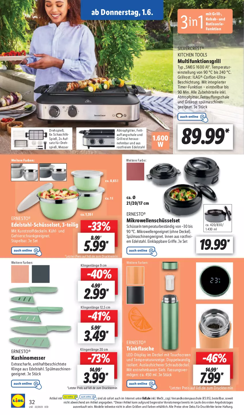 Aktueller Prospekt Lidl - Aktionsprospekt - von 30.05 bis 03.06.2023 - strona 36 - produkty: angebot, decke, Deckel, dell, eis, elle, messer, mikrowelle, Mode, ndk, reis, Schal, Schale, Schrank, Ti, ZTE