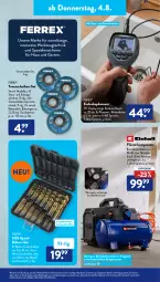 Gazetka promocyjna AldiSud - NÄCHSTE WOCHE - Gazetka - ważna od 06.08 do 06.08.2022 - strona 23 - produkty: alle artikel ohne dekoration, Behälter, Bohrer-Set, dekoration, dell, eis, elle, ferrex, Garten, gin, kamera, Kameras, koffer, kompressor, LG, messer, Mode, Ria, ring, schlauch, Spezi, Sport, Ti, tisch, werkzeug, ZTE