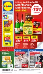 Gazetka promocyjna Lidl - Aktionsprospekt - Gazetka - ważna od 07.10 do 07.10.2023 - strona 1 - produkty: angebot, angebote, Bad, Bademantel, bett, bettwäsche, bio, coupon, disney, eis, flammkuchen, gin, Käse, käsescheiben, kuchen, lamm, leerdammer, Mantel, Ofen, pizza, preisvorteil, reis, rotkäppchen, sekt, senseo, senseo pads, steinofen, steinofen pizza, Ti, wagner, wendebettwäsche