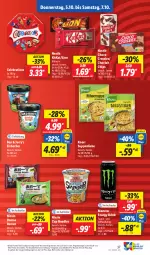 Gazetka promocyjna Lidl - Aktionsprospekt - Gazetka - ważna od 07.10 do 07.10.2023 - strona 45 - produkty: aktionspreis, angebot, Becher, chips, choclait chips, choco crossies, coupon, crossies, drink, eis, eisbecher, elle, energy drink, kitkat, knorr, lion, monster, Monster Energy, nestlé, Nissin, reis, suppe, suppen, suppenliebe, teller, Ti, ZTE