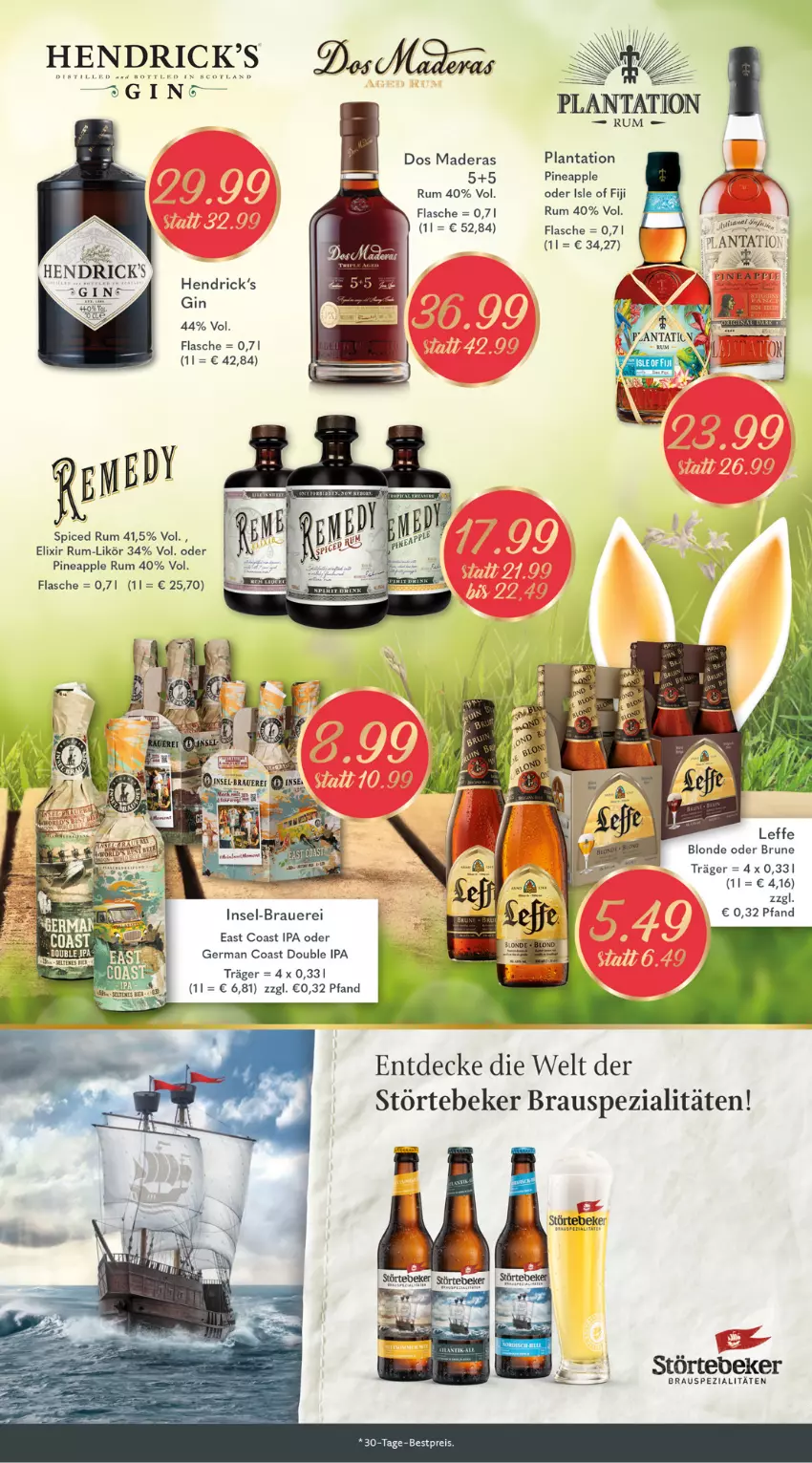 Aktueller Prospekt Getraenkeland - von 03.04 bis 15.04.2023 - strona 7 - produkty: Apple, auer, bestpreis, decke, eis, flasche, Germ, gin, likör, reis, rum, Spezi, störtebeker, Ti