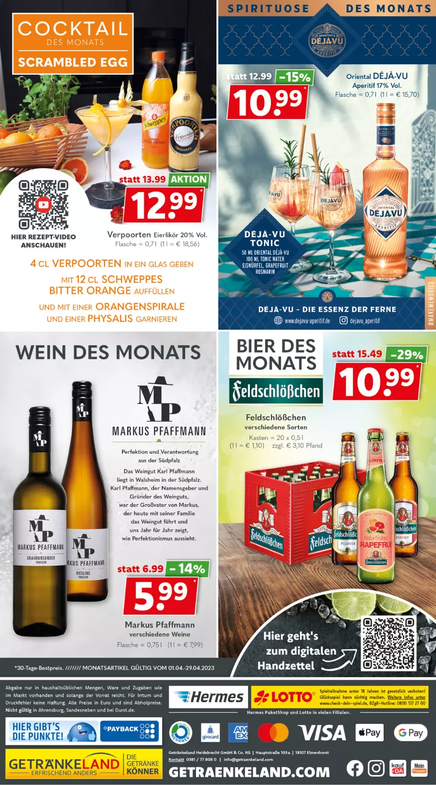 Aktueller Prospekt Getraenkeland - von 03.04 bis 15.04.2023 - strona 8 - produkty: abholpreise, aperitif, bestpreis, bier, burgunder, Cars, deo, eier, eierlikör, eis, Elan, erde, flasche, getränk, getränke, grapefruit, grauburgunder, Heu, likör, mac, reis, rezept, riesling, rosmarin, tee, Ti, tonic, verpoorten, wein, weine