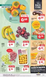 Gazetka promocyjna Combi - Prospekte - Gazetka - ważna od 21.10 do 21.10.2023 - strona 3 - produkty: backwaren, banane, bananen, beutel, brötchen, chiquita, coconut, Donut, eis, flammkuchen, grill, Holz, Kaki, kartoffel, kartoffeln, kracher, kuchen, lamm, Ofen, pflaume, pflaumen, pizza, reis, rosmarin, Schal, Schale, stube, tafeltrauben, telefon, Ti, trauben, uhr, weizenbrötchen, ZTE