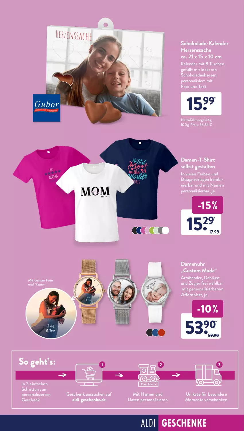 Aktueller Prospekt AldiSud - ALDI Aktuell - von 07.02 bis 12.02.2022 - strona 13 - produkty: aldi, eis, ente, Persona, reis, sac, schoko, schokolade, schokoladen, shirt, T-Shirt, uhr, wagner