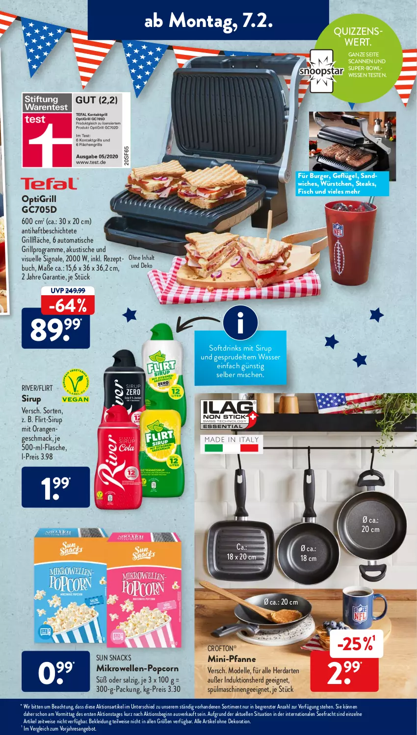 Aktueller Prospekt AldiSud - ALDI Aktuell - von 07.02 bis 12.02.2022 - strona 15 - produkty: alle artikel ohne dekoration, angebot, auto, buch, burger, Crofton, crofton®, dekoration, dell, drink, drinks, eis, elle, fisch, flasche, Geflügel, gin, grill, grillfläche, herdarten, je 500-ml-flasche, kleid, Kleidung, mac, mikrowelle, Mode, orange, orangen, pfanne, popcorn, reis, resa, rezept, salz, sandwich, Signal, sirup, snack, snacks, Sprudel, spülmaschinen, steak, steaks, Sun Snacks, Ti, tisch, wasser, würstchen, ZTE