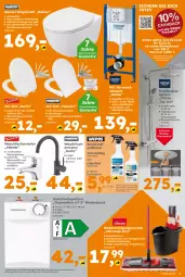 Gazetka promocyjna  - Gazetka - ważna od 10.01 do 10.01.2026 - strona 9 - produkty: armatur, auto, Bau, bio, biozidprodukte, bodenwischer, brause, brauseschlauch, eimer, grohe, handbrause, mikrofaser, passend für alle, rama, Rauch, Reinigung, rwe, schlauch, thermostat, Ti, tisch, vita, Wand-Tiefspül-WC, Wanne, waschtisch, waschtischarmatur, wc-sitz