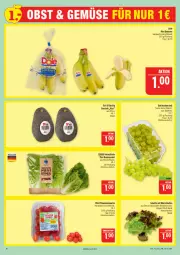 Gazetka promocyjna Marktkauf - Prospekt - Gazetka - ważna od 02.08 do 02.08.2025 - strona 10 - produkty: ball, banane, bananen, deka, elle, Romanasalat, salat, tafeltrauben, Ti, tomate, tomaten, trauben